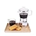 GEESTA Premium Crystal Glass-Top Stovetop Espresso Moka Pot - 6 cup - Coffee Maker with Durable Food-Grade Aluminum Bottom and Retro Shape