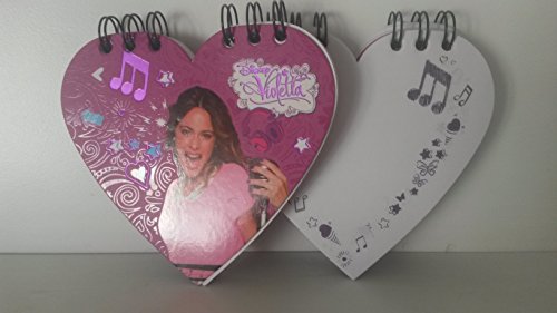 SET 2 CUADERNOS CORAZON VIOLETTA DISNEY 80 HJ - NOTEBOOK HEART