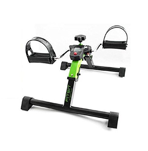 Platinum Fitness FitSit Deluxe Folding Pedal Exerciser Leg Machine with Electronic Display, Green