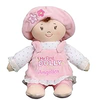 GiftsForYouNow Personalized My First Dolly Brunette, Machine Washable