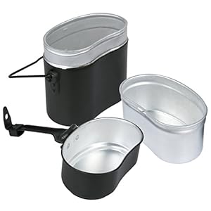 Latinaric Camping Outdoor Aluminium orginial Bundeswehr Kochgeschirr Dunkelgrün