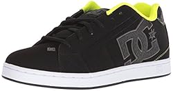 DC Men's Net XE Skate Shoe, Black/Lime, 8.5 D D US