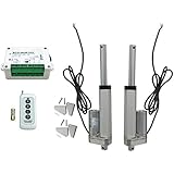 ECO-WORTHY 2pcs 4 Inch 4'' Stroke Linear Actuator 12 Volt 12V 330 Pounds lbs Maximum Lift + Wireless Remote Controller Kit + Mounting Brackets