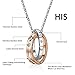 UHIBROS His & Hers Matching Set Titanium Stainless Steel Couples Pendant Necklace