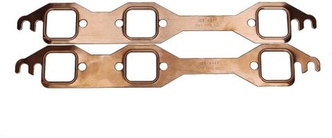 SCE Gaskets 4117 Pro Copper Header Gaskets for GM 4.3L V6 Including Turbo Syclone &amp; Typhoon with stock manifolds or rectangle port header openings