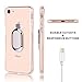 iPhone 7 Case,for iphone 8 case with 360° Rotating Ring Grip Holder Stand Compatible with Magnetic Car Mount Anti-Fingerprint Slim Cover for iPhone 7/7S/8 (clear)