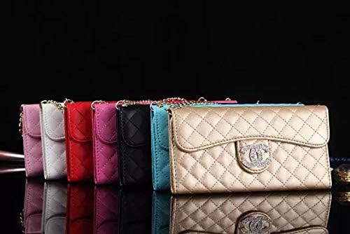 Luxury Elegant iPhone Xs Max Case, Black Vintage Monogram Wallet Case with Lanyard TPU & Leather Case for iPhone Xs MAX (Fast Delivery)