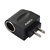 AOKII AC to DC Power Socket Adapter Converter,110~220V Mains to 12V-500MA Car Cigarette Lighter Socket Power Adapter Charger,Household Cigarette Lighter Socket