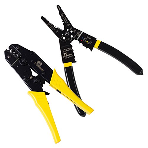 Wire Terminals Connectors Ratcheting Adjustable Crimping Plier - By geegadgets (Multi pack) (Certified Refurbished)