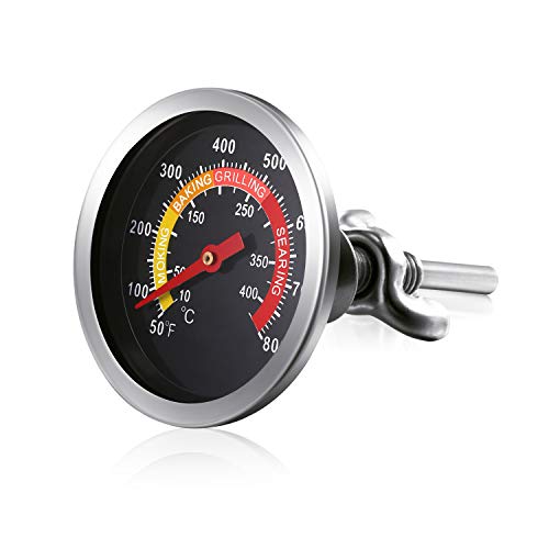 Frienda 3 Packs Charcoal Grill Temperature Gauge Thermometer Gauge Wood