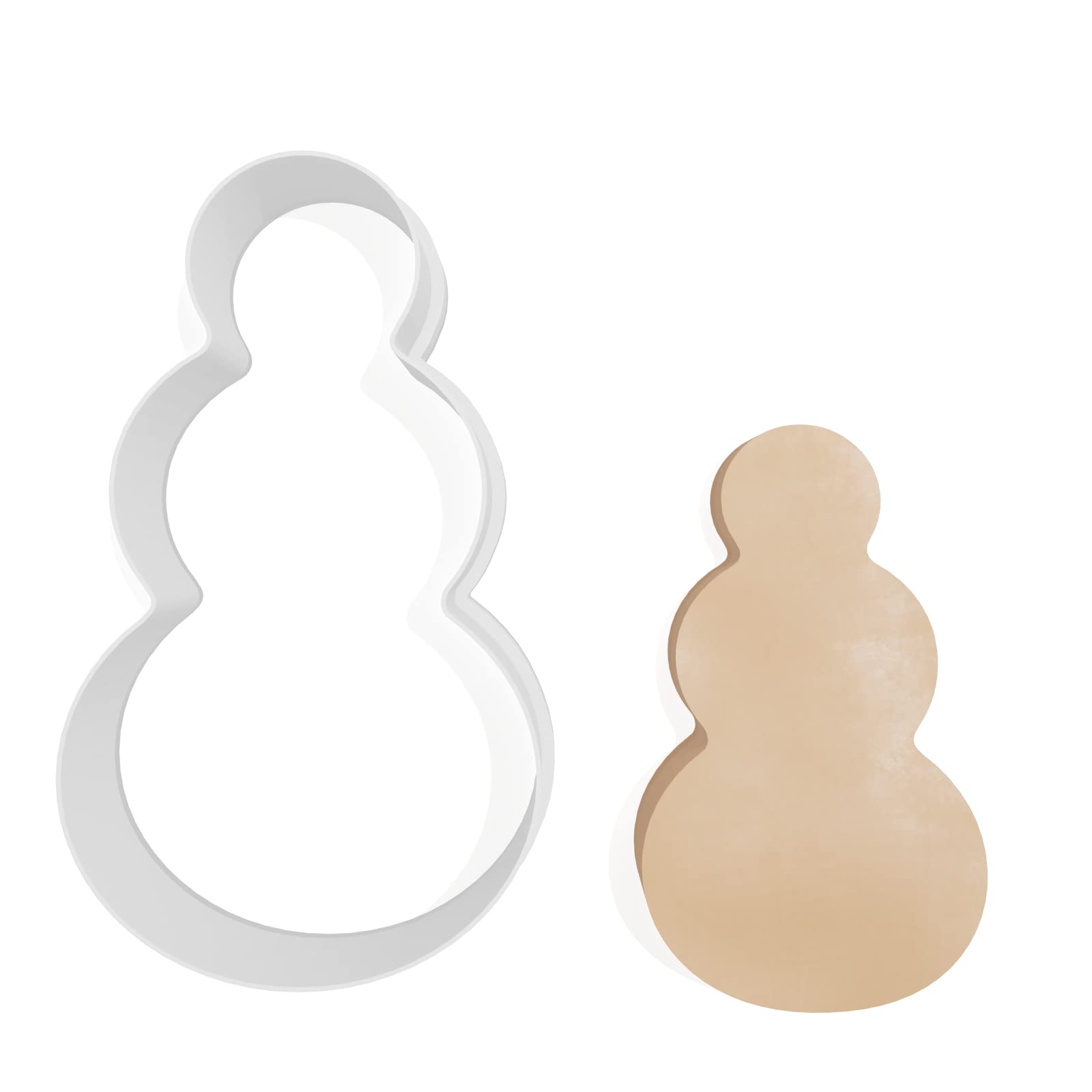 Christmas Snowman Simple Cookie Cutter - 3 Sizes