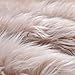 LEEVAN Fur Computer Chair Cover Faux Sheepskin Fur Rug Fluffy Chair Couch Cover Shaggy Throw White Fur are Rugs for Bedroom Sofa Living Room Floor Mat Carepet- 2 ft x 3 ft, Light Coffee