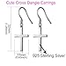 Sterling Silver Cross Dangle Earrings for Women and Men - Han Han Cross Drop Hook Jewelry