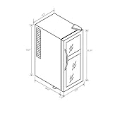 AKDY 21 Bottle Dual Zone Thermoelectric Freestanding Wine Cooler Cellar Chiller Refrigerator Fridge Quiet Operation with Wooden Shevles
