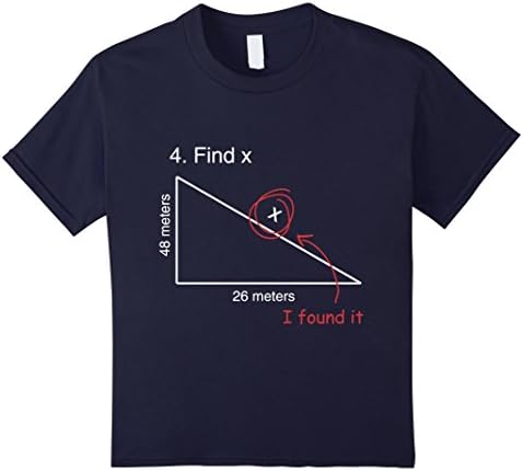 Kids Find X T Shirt I Found It - Funny Math Science Test Teacher 12 Navy