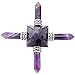 Rockcloud Pyramid Energy Generator, Reiki Chakra Healing Crystal Stone,Amethyst