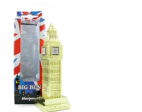 Souvenir Gold Die Cast Metal Big Ben Pencil Sharpener