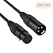 CableCreation XLR to XLR Cable 6FT, 2ps X LR Male to XL R Female Microphone Cable, Balanced 3 PIN Compatible with Shure SM Microphone, Behringer, Speaker Systems, Radio Station and More, Black