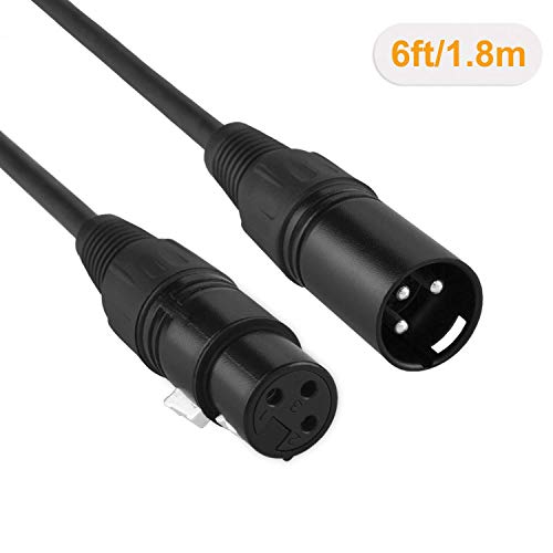 XLR Microphone Cable,CableCreation 6 FT XLR Male to XLR Female Balanced 3 PIN Mic Cables, Black - //medicalbooks.filipinodoctors.org