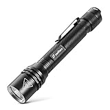 LED Flashlight, Zanflare F2 IP68 Water-Resistant, Tactical Cree Torch Light, 4 Light Modes Low/Medium/High/Strobe for Camping, Cycling, Emergency, Neutral White 4500-5000K
