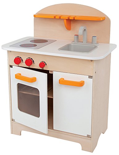 Hape Gourmet Kitchen Kid's Wooden Play Kitchen in White