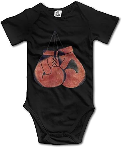 Tight Skull Punch Gloves Hand Drawing Boxing Cute Unisex Short Sleeve Baby Bodysuit