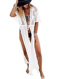 Bestyou® Women's Crochet Lace Chiffon Kimono Cover up Dress Swimwear Beachwear