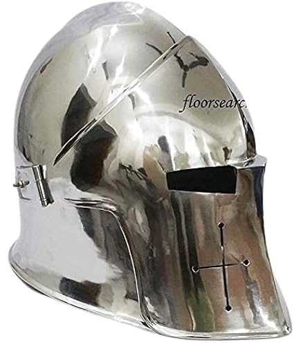World Menagerie Silver Metal Medieval Knight Crusader Helmet & Reviews