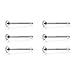 Zolure Stainless Steel 20 Gauge Nose Hoop Rings Nose Pin Bone Stud L Shape Piercing Jewellery Set 21PCS