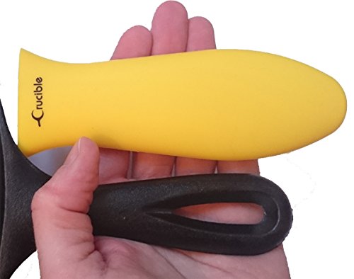 Silicone Hot Handle Pot Holder Mixed Set of 3 For Cast Iron Skillets, Mini Handle, Assist Handle , Handle Cover - Yellow