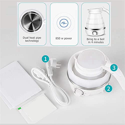 Travel Electric Kettle,700ML Collapsible Small Electric Kettle,Portable Kettle with Temperature