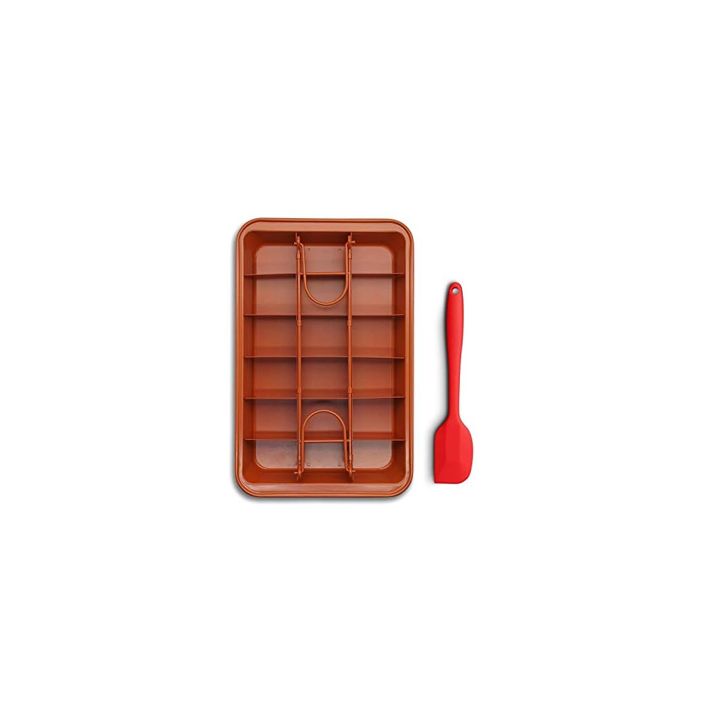 Nonstick Brownie Pan with 18Cavity Dividers + Small