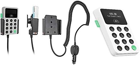 IZettle Card Reader 2 (Green Button) Vehicle/Taxi/Cab Mount & Charger/Dock - with Window Sucker Attachment (Card Reader NOT Included)