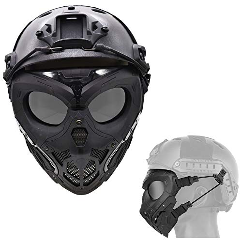 Jadedragon Tactical Airsoft Full Face Mask with Eye Protection for
