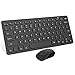 MoKo Keyboard and Mouse, 2.4G Wireless Compact Portable Mini Keyboard & Mouse Combo Set for Android, Windows, Laptop/Desktop/PC/Computer, Black