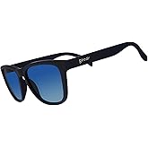 goodr Drinks Seawater, Sees Future, Polarized Sunglasses, Medium Sized (OG), Navy Solid Frames with Blue Gradient Lenses, Dark to Light Tint, UV400 Protection, No Slip, No Bounce