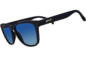 goodr Drinks Seawater, Sees Future, Polarized Sunglasses, Medium Sized (OG), Navy Solid Frames with Blue Gradient Lenses, Dark to Light Tint, UV400 Protection, No Slip, No Bounce