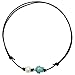 Single Cultured Freshwater Pearl Turquoise Turtle Choker Necklace for Women Adjustable Jewelry Black