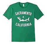 Mens Sacramento California T Shirt Shark CA Souvenirs XL Kelly Green