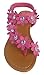 Elegant Women's Fashion Pink Hawaiian Flowers Gladiator Flat Sandals