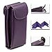 MyEyeglassCase Double eyeglasses case | Soft Sunglasses Case for Women | Semi Soft Dual Glasses Case with Magnetic Closure and Cleaning Cloth (IP822 Purple)
