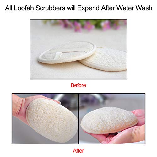 Back Scrubber Loofah Luffa Washer for Women Men Body Exfoliator with Sponge and Shower Glove