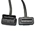 Fotag OBD2 Cord 16 pin M/F Male to Female OBDII Extension Cable Right Angle Diagnostic Flat Cord Adapter Connector with Power Switchto Avoid Battery Drain 2ft