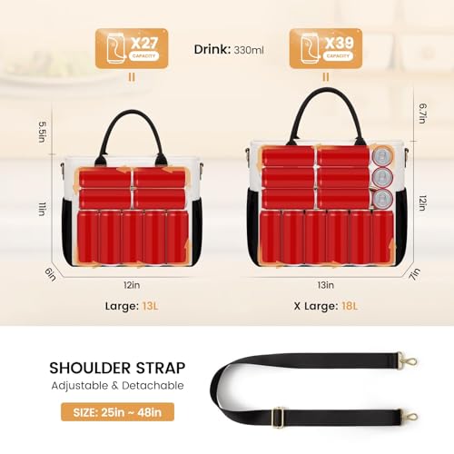 LOVEVOOK Insulated Lunch Bag Women,Wide Opening Adult Lunch Box Women,Large Leakproof Cooler Bag for Work Picnic Beach Family College,Lunch Teacher Tote Bag with Adjustable Shoulder Strap Cup Holder