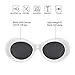 Elimoons Clout Goggles Bold Retro Oval Mod Thick Frame Sunglasses Round Lens 2 Pack,White & White