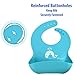 otterlove Silicone Bib – 100% Pure Platinum LFGB Baby Bibs – No Fillers – BPA and Phthalate Free (2 Bib Pack Blue Whales & Green Otters)