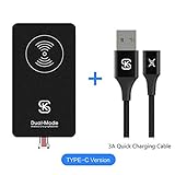 USB C Magnetic Wireless Charger Receiver Kit SIKAI Ultra Slim Combination Wired & Wireless Charging Cable Magnetic Wireless Receiver with Free Magnetic Cable (for USB C)