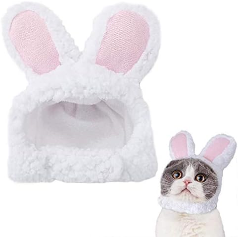 ペット帽子 コスプレ仮装 猫のヘアアクセサリー 面白いかわいいうさぎ変身 猫 かぶりも 猫用帽子 犬猫用ウィッグ 猫コスプレ うさ耳変身 ハロウィン 猫被り物 猫の帽子 おしゃれ ペットの帽子 コスプレキャップ 変身 かぶりもの 調整可能 かわいい 耳付き 着脱簡単