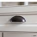 Ilyapa Oil Rubbed Bronze Kitchen Cabinet Pulls - 3 Inch Hole Center Bin Cup Drawer Handles, Oil Rubbed Bronze Drawer pulls - 10 Pack