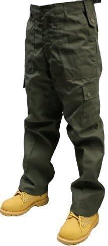 Urban Couture Clothing Adults Army Olive Cargo Khaki Trousers Sizes W26-50, L30&32"